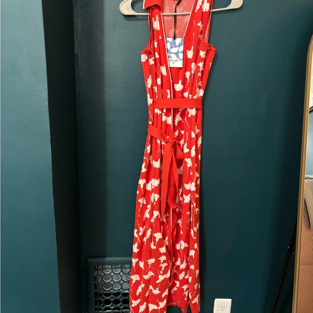 Diane von Furstenberg for Target red and white wrap dress NWT